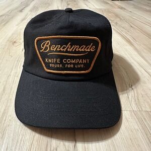 Benchmade Knife Company Patch Front Black Heavy Canvas Snap Back Hat